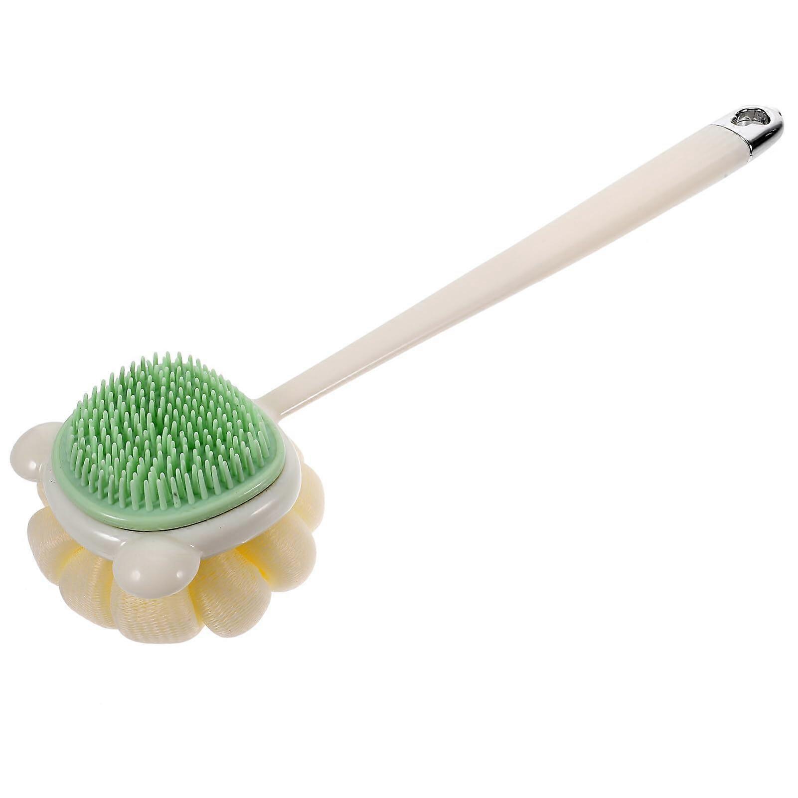 Back Scrubber with Long Ergonomic Handle DualSided Shower Brush for Gentle Skin Cleansing