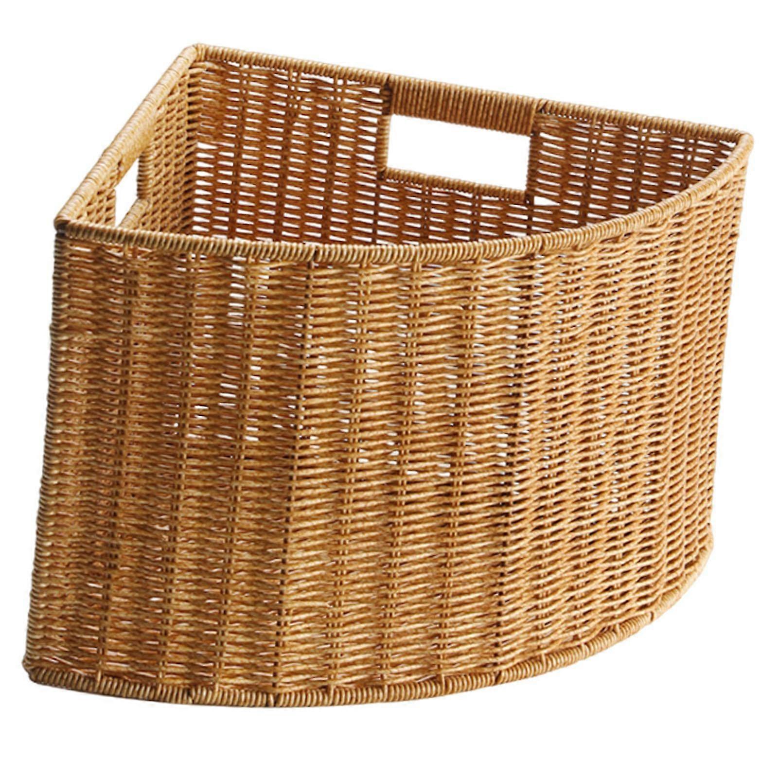 Corner Storage Basket Narrow Bin Gifts Versatile Triangle Storage Box Woven