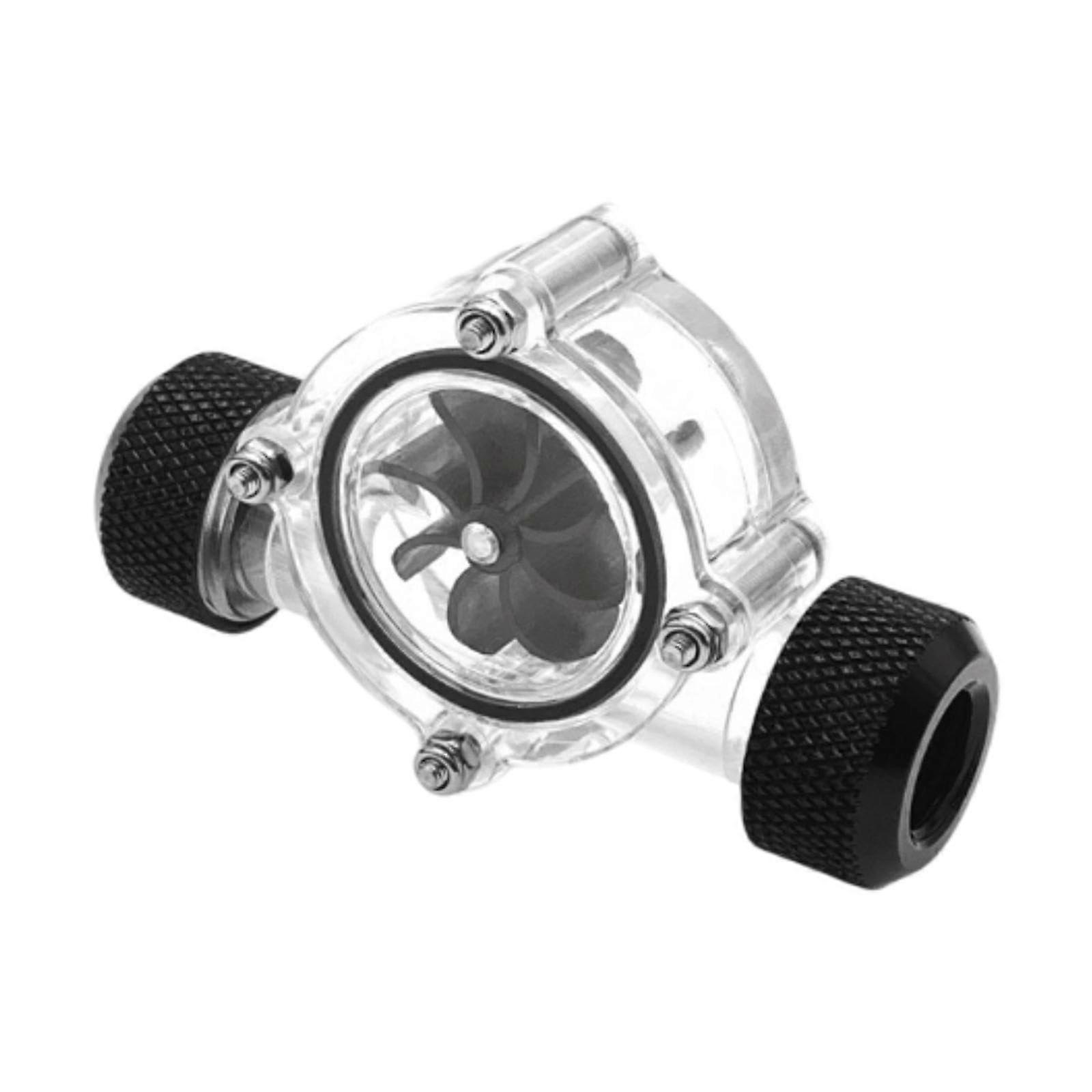 PC Water Cooling Flow Indicator with G1/4 Thread, RealTime Meter, Durable Black PVC