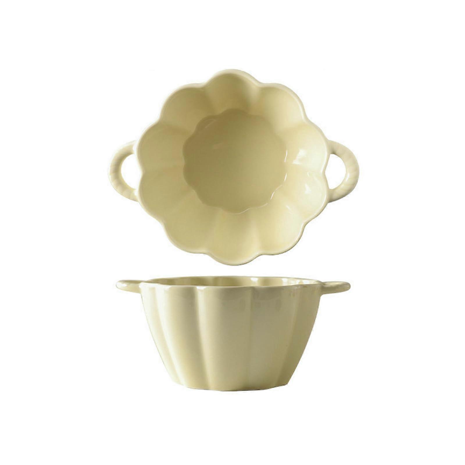 Large Ceramic Pumpkin Soup Bowl Microwave Dishwasher Safe  Temperature Resistant 6.5 Inch Ref: 8886