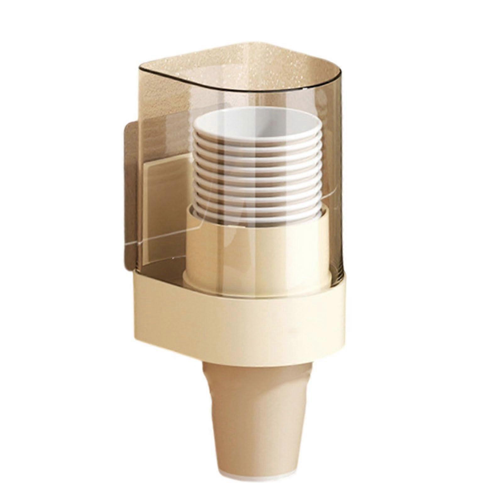 Wall Mounted Cup Dispenser with Adjustable Compartments, SpaceSaving Holder for 23oz Bathroom Cups