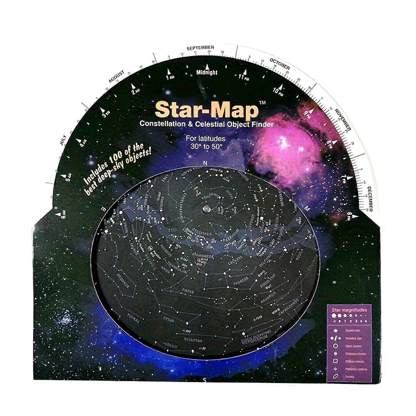 Rotating Star Map for Northern Hemisphere Astronomy Guide with Accurate Constellation Finder