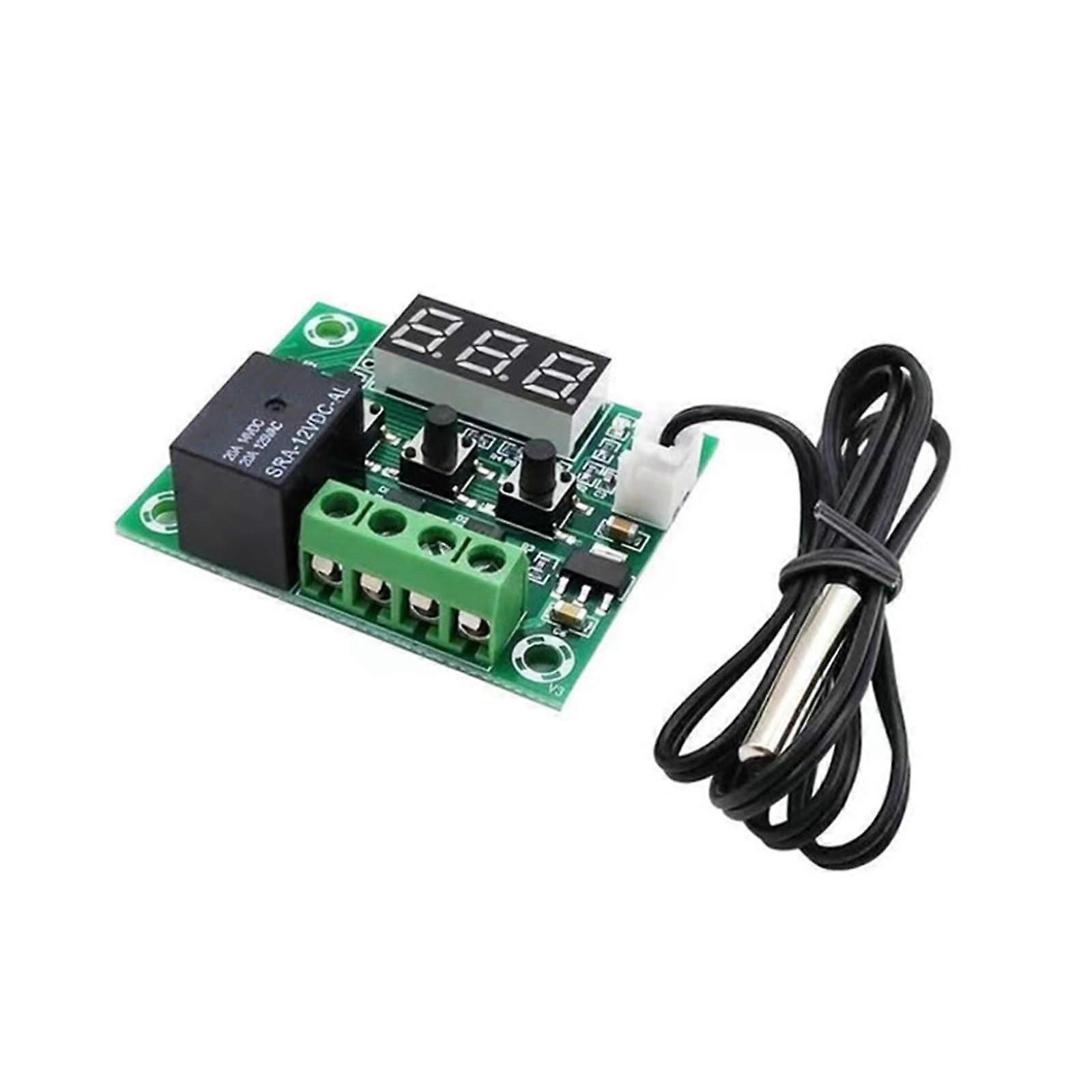 W1209 Digital Temperature Controller with LED Display,  Accuracy Sensor for Heating and Cooling