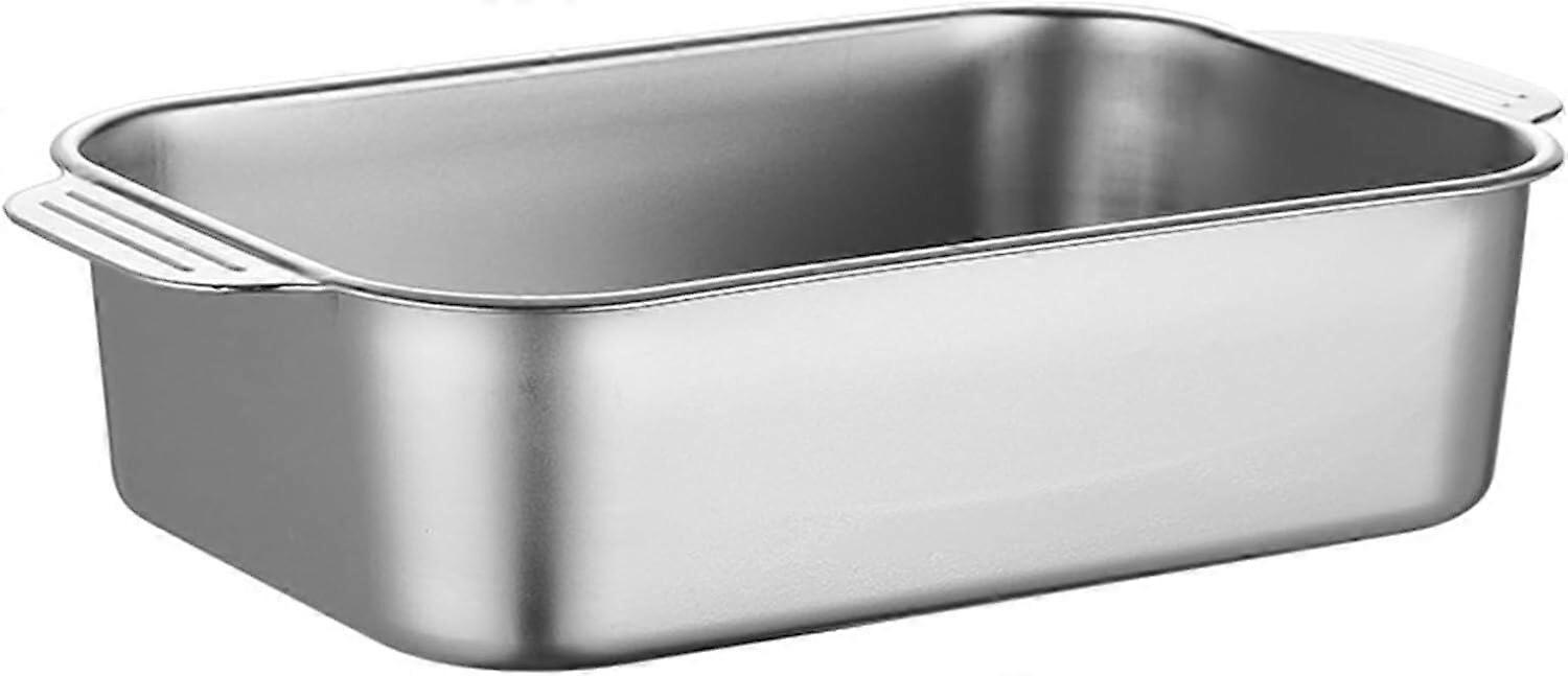 Stainless Steel Roasting Pan for Oven, Rectangular Baking Pan for Lasagna and Fish, MultiSize