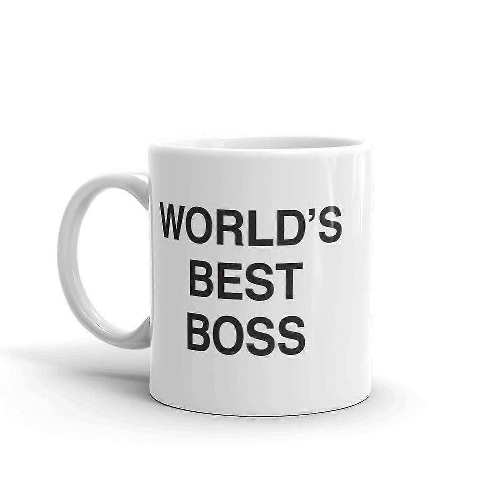 World's  Boss Mug 11oz Ceramic Coffee Cup DualSide Print Gift Box