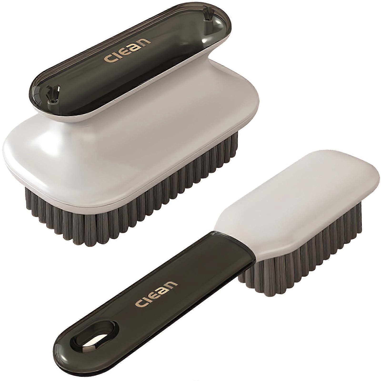 Laundry Stain Brush 2 Pack Soft Bristle Clothes Scrub Brush for Effective Stain Removal