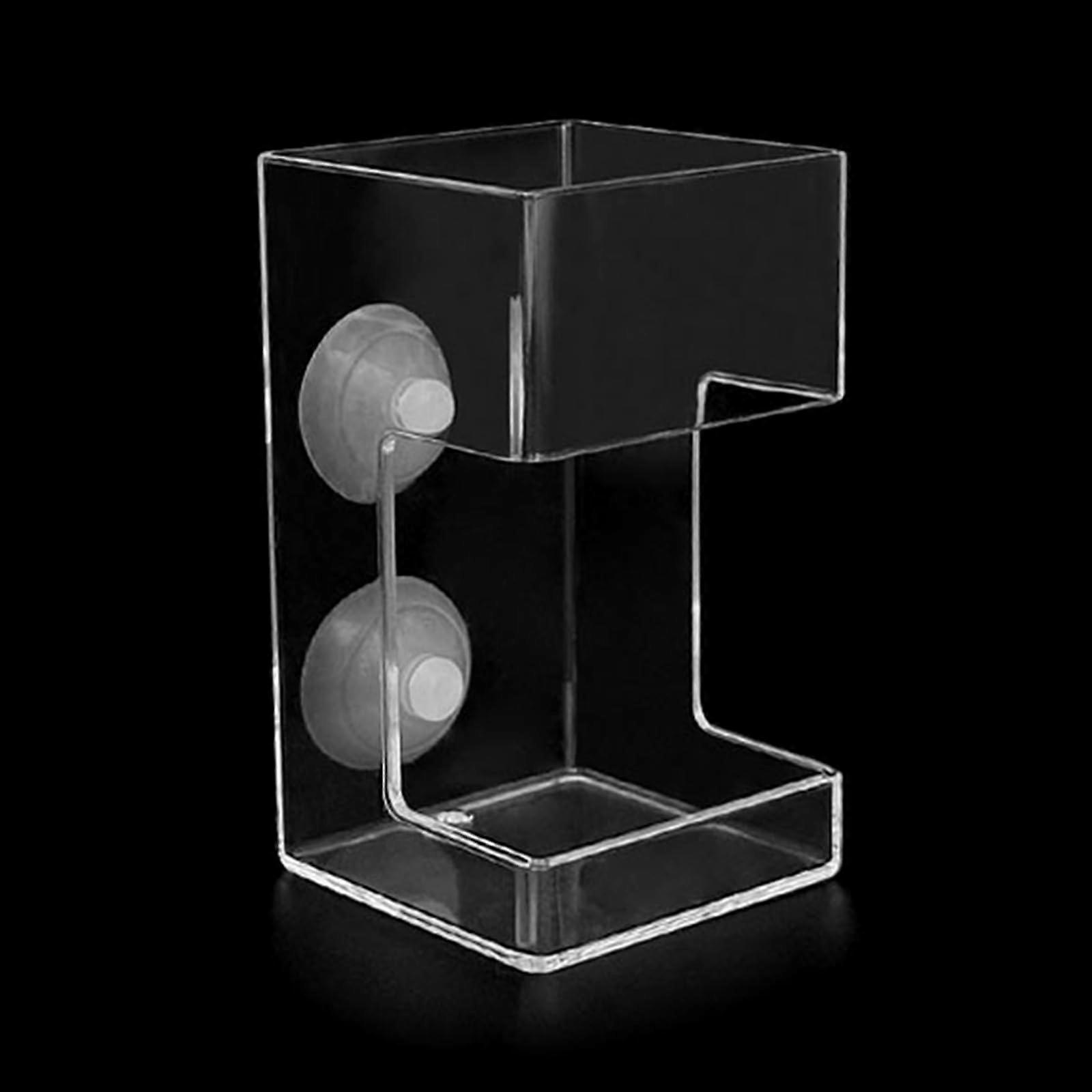 Aquarium Fish Feeder with Adjustable Suction Cup, Square Floating Feeding Ring Keeps Water Clean