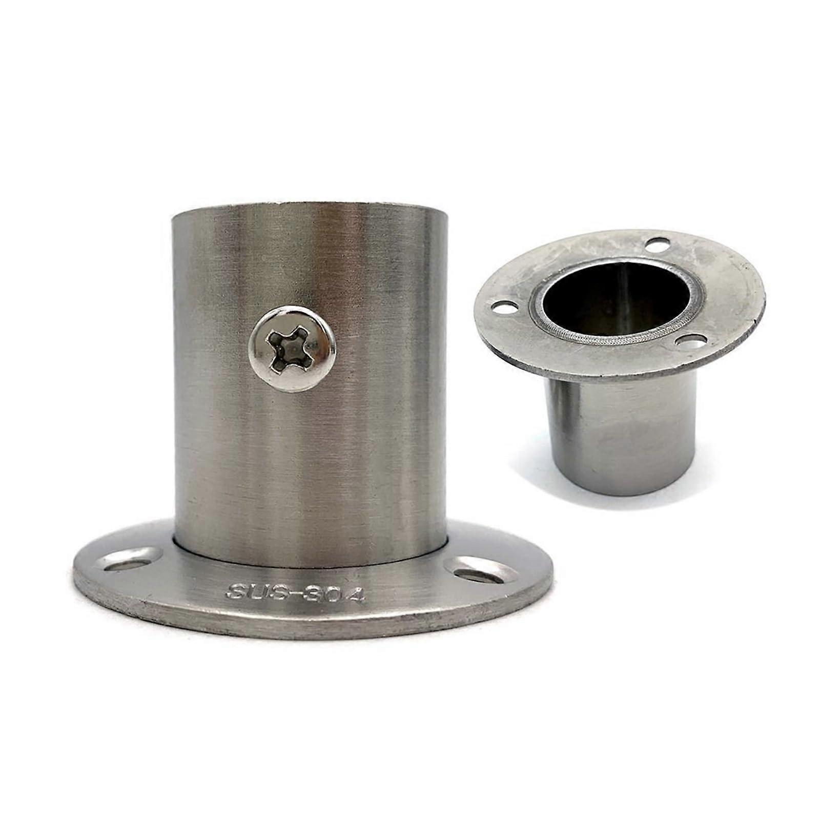 Stainless Steel Closet Rod Bracket 25mm Silver Wall or Ceiling Mounted RustResistant Holder