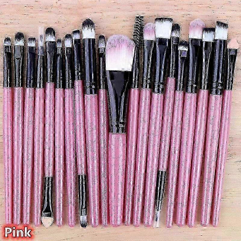 20PCS Makeup Brushes Set Professional Plastic Handle Foundation Eyeshadow Make Up Brushes