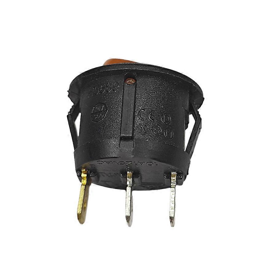 KCD1 Ship-Type Switch 3-Pin Round Refrigerator/Freezer Button 220V Power Supply 6A 250V Switch 1PCS