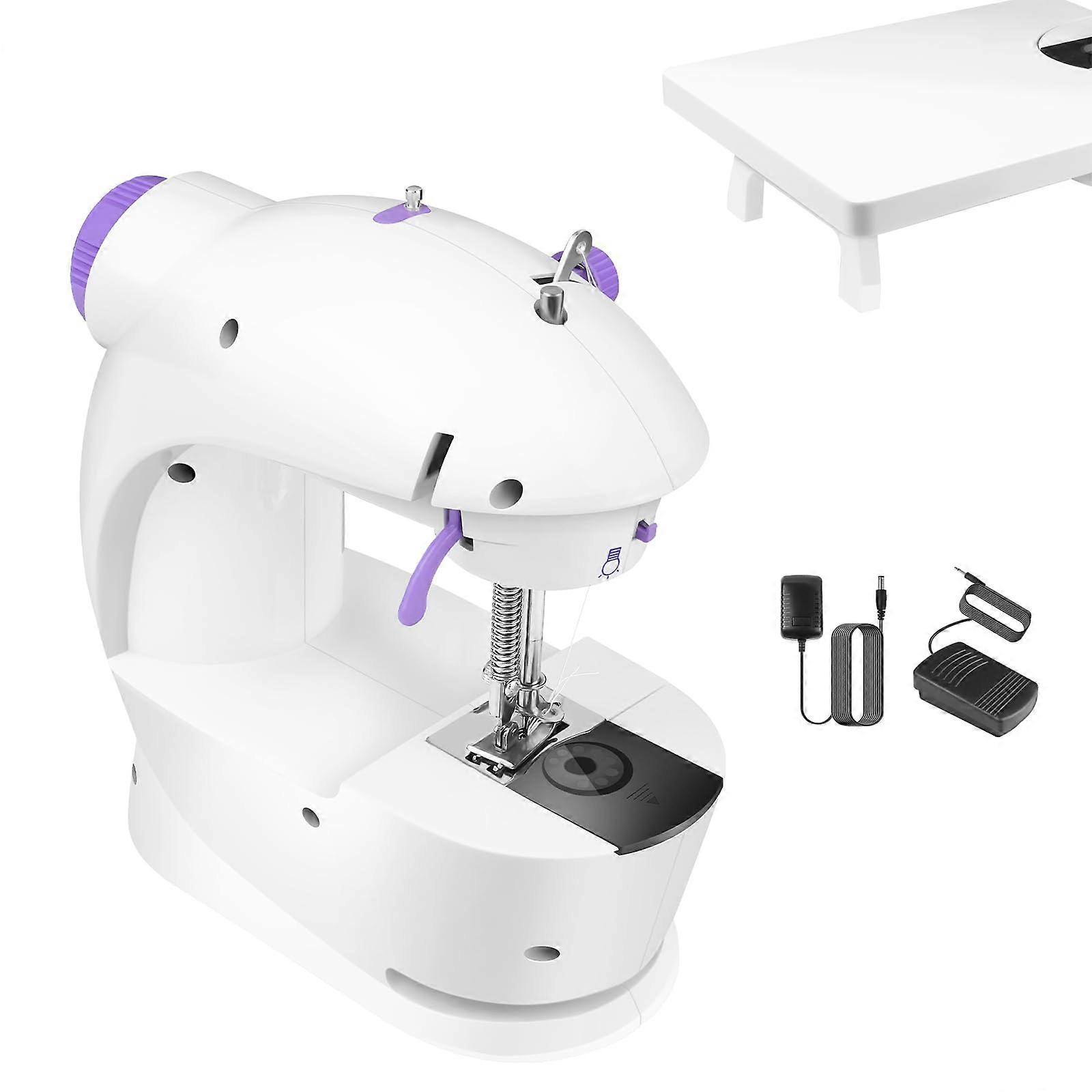 Heavy Duty Overlocker Sewing Machine with Wide Table, LED Light, Accessories for Home Use