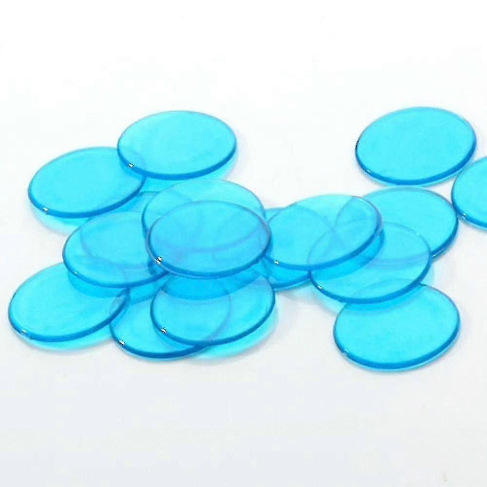 100pcs Blue Plastic Bingo Chips 3cm