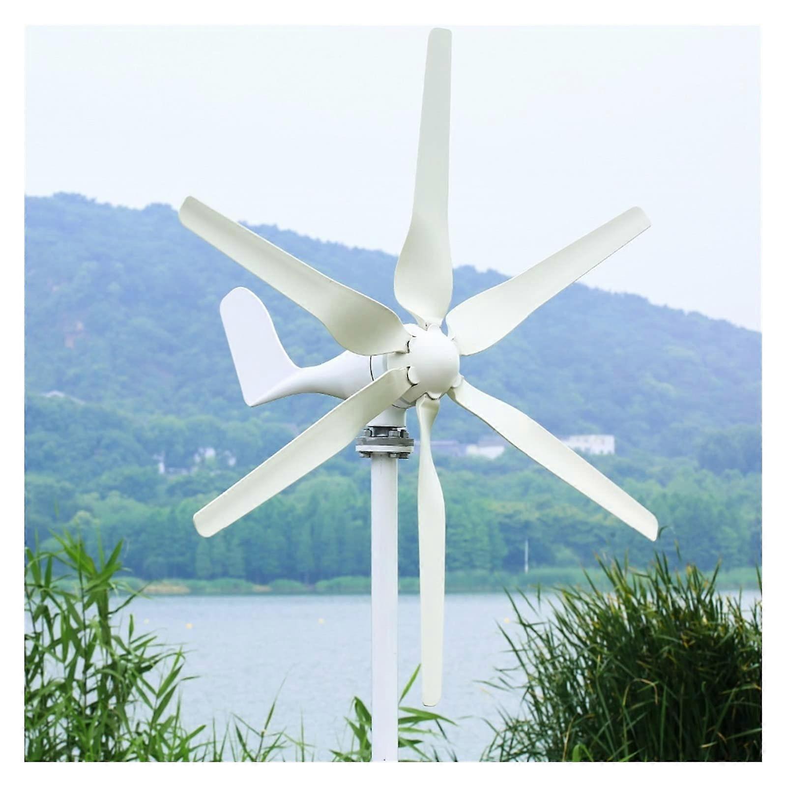 1000W Horizontal Wind Turbine Generator 24V 48V 3 Blades Low Wind Start Off Grid Efficient Power System