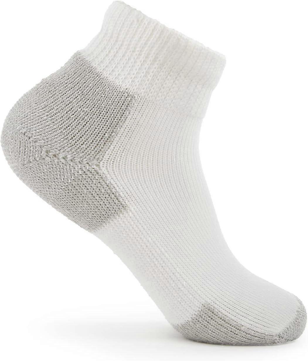 Cushion Ankle Running Socks White/Platinum (1 Pair) Large