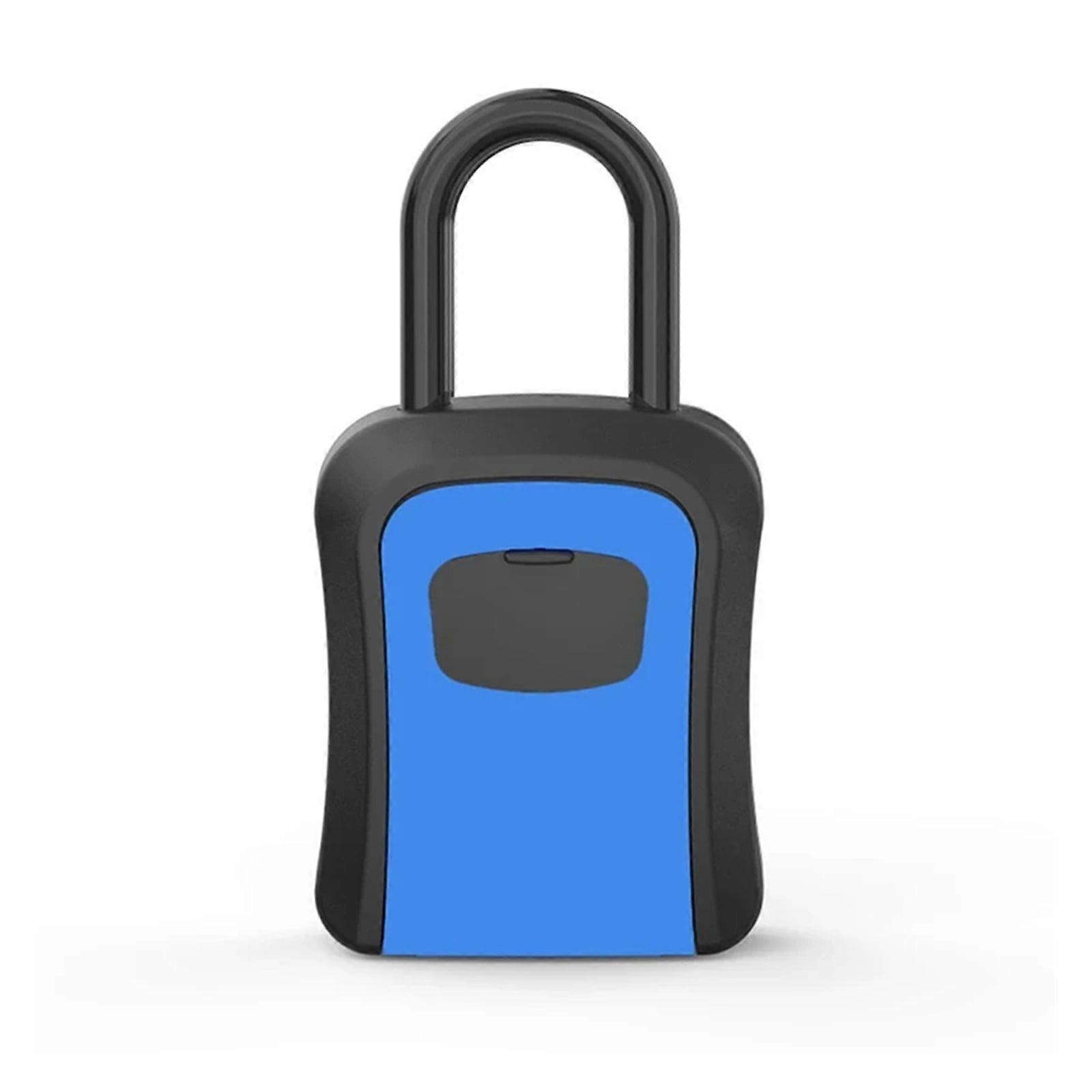 Portable Plastic Key Lock Box, Wall-Mounted, Resettable Code, Compatible with Home Security, Fire-Resistant Insulation