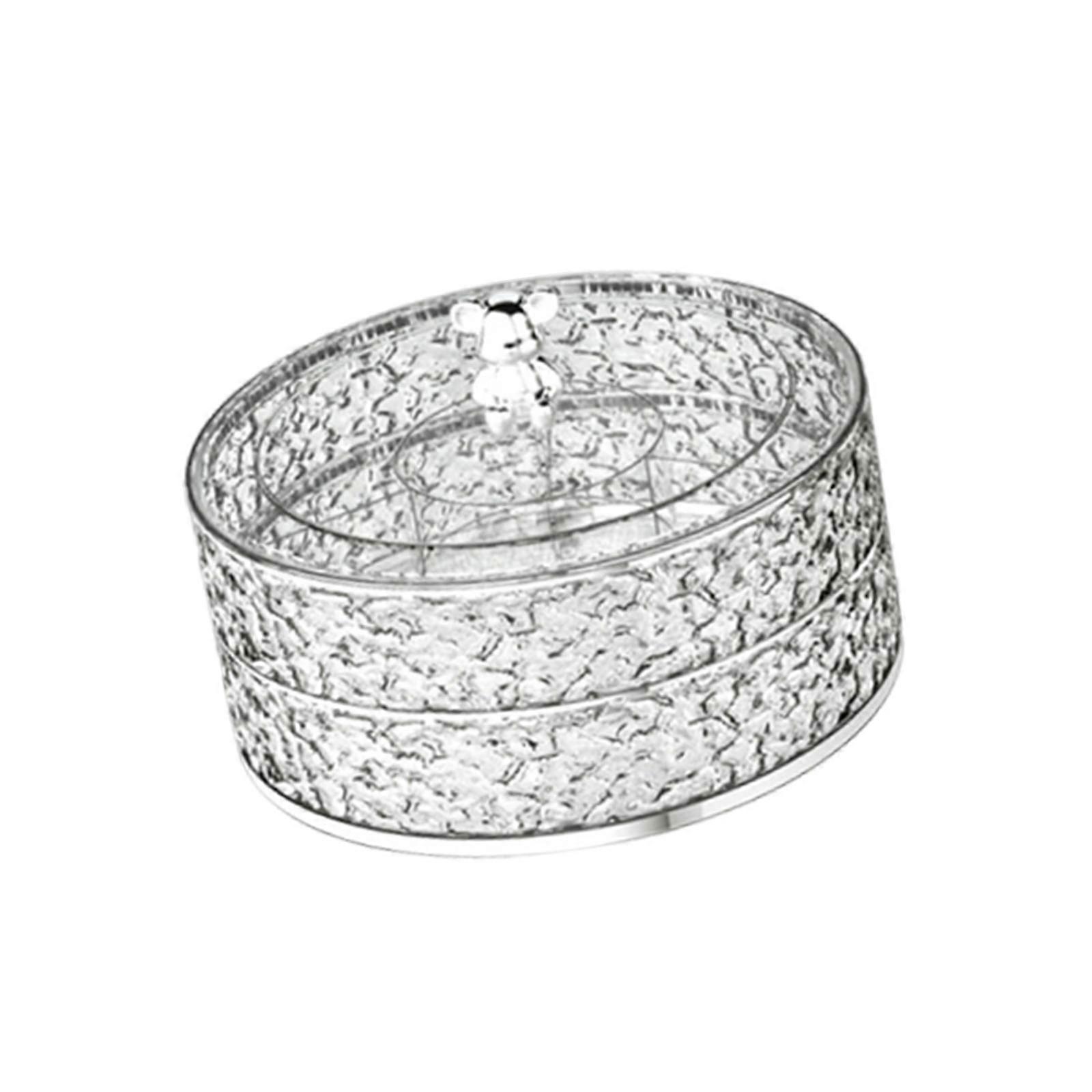 Rotating Divided Serving Tray with Lid Appetizer Tray,Fruit Organizer,with