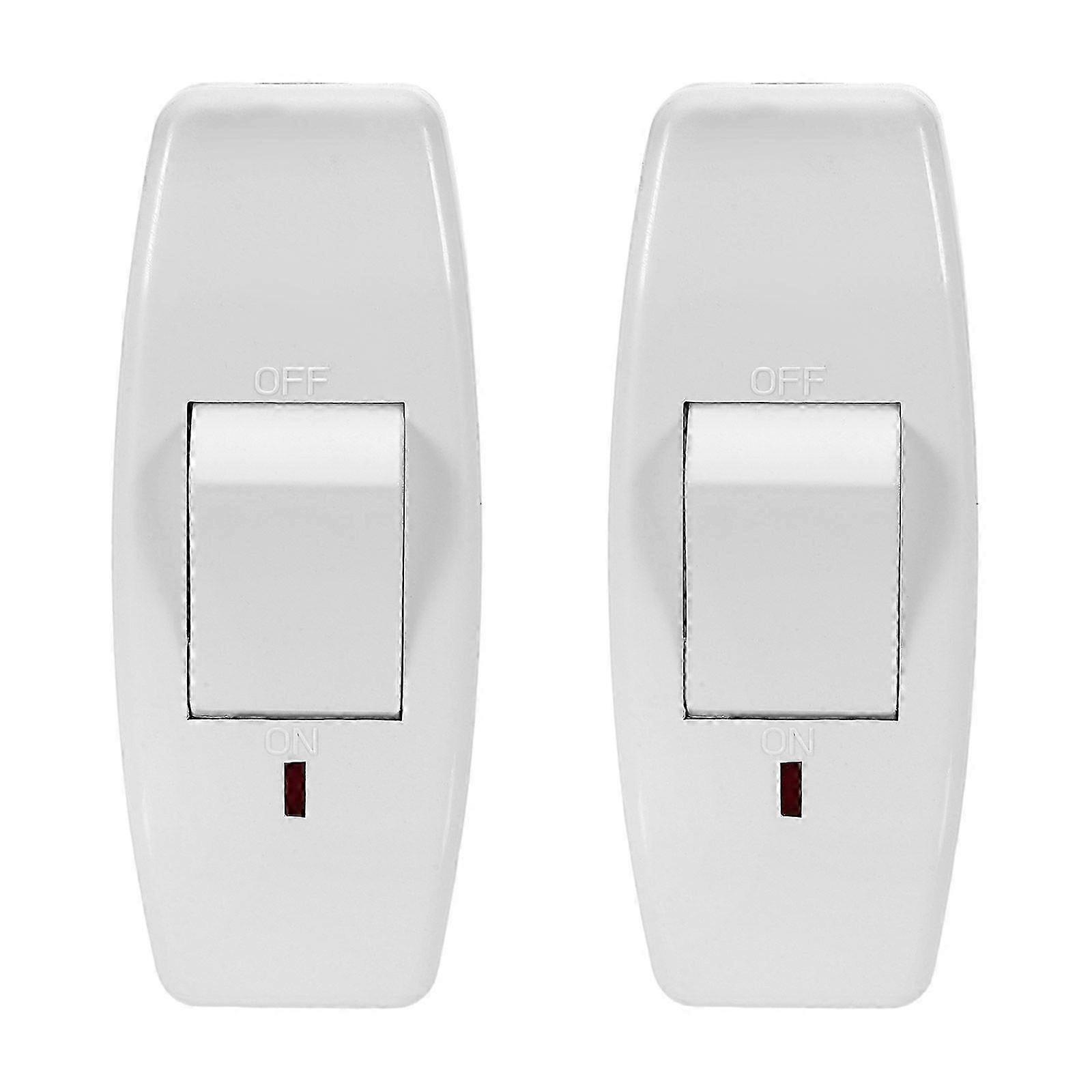 2pcs Handy Inline Cord Switch with Indicator Light Replacement LED Lamp Rocker Switch for Table Lamp
