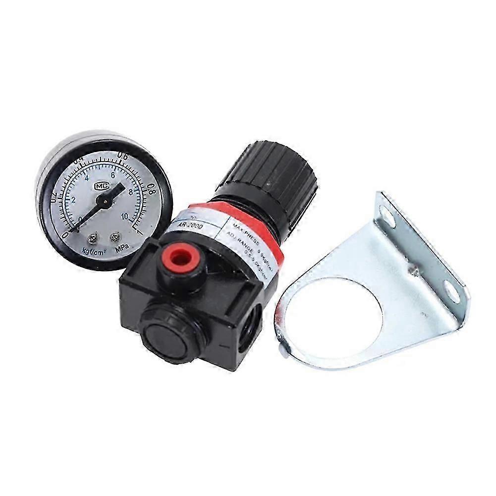 AR2000 G1/4'' Thread Air Control Compressor Pressure Relief Regulator Valve with Fitting