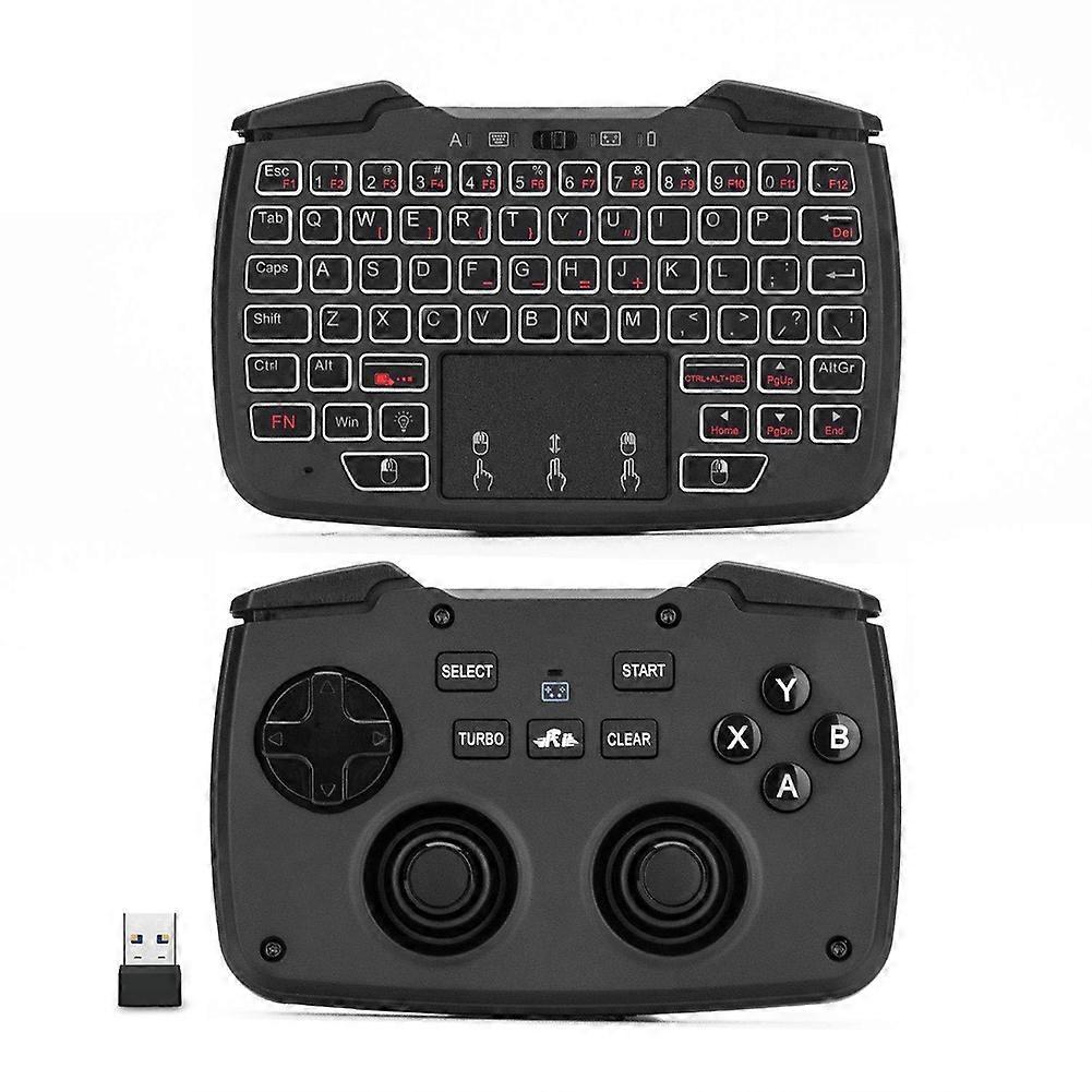 RK707 2.4GHz Wireless Portable Game Controller Keyboard Mouse Combo Turbo Function for PC/Raspberry