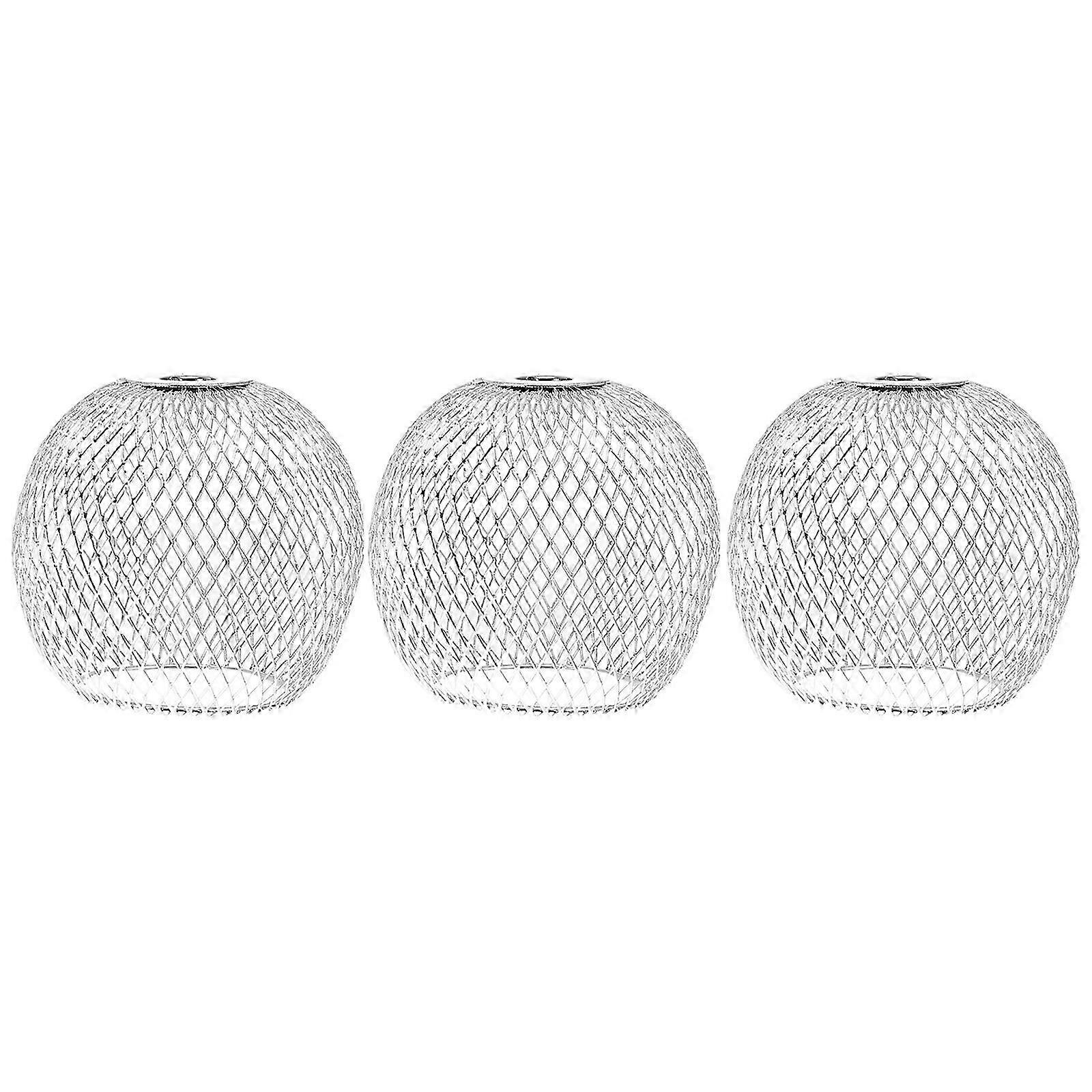 3pcs Spherical Lampshade Covers with Hollow-out Pattern Lighting Decor