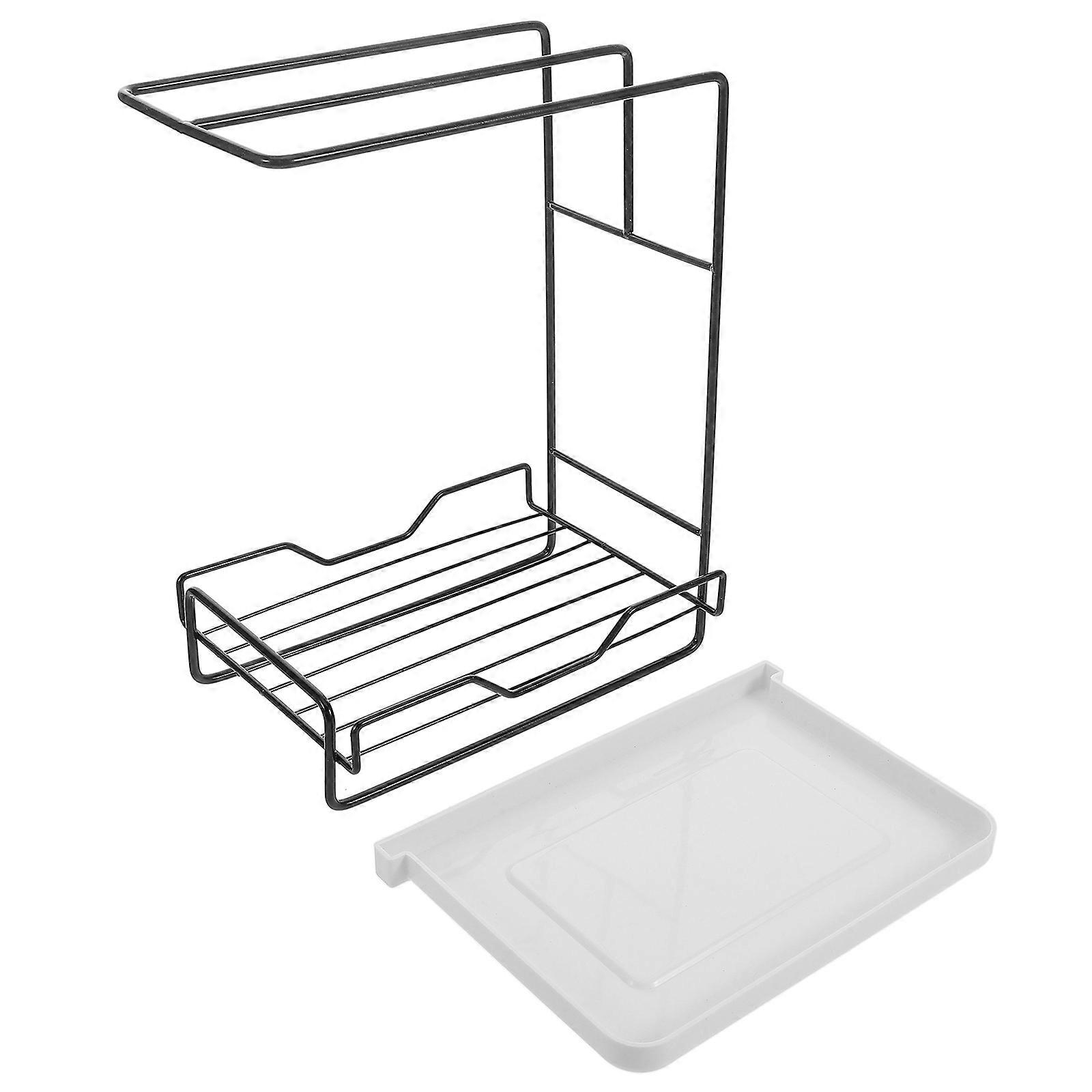 Kitchen Sink Organizer Black Sponge Holder for Efficient Kitchen Storage