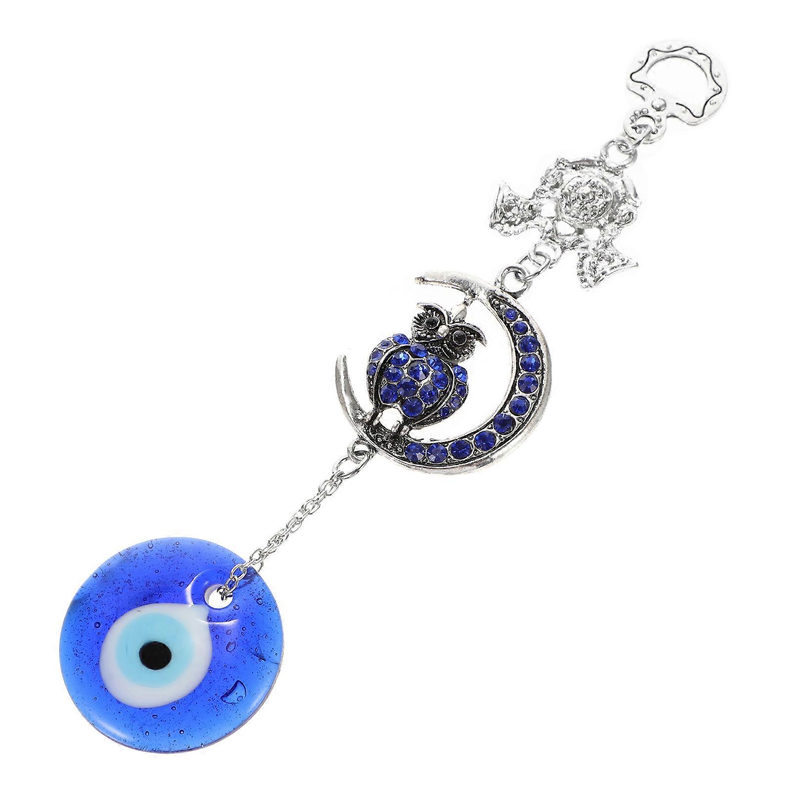 Blue Evil Hanging 3Pcs Owl Pendant for Blessing
