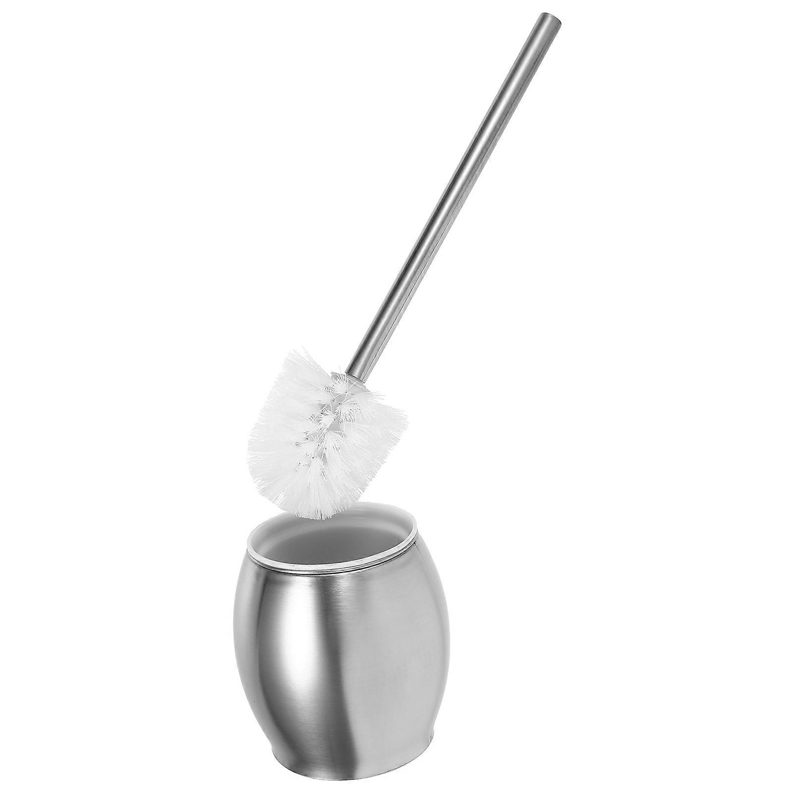 Badezimmer-WC-Bürste mit Halter, 1 Set, Silber