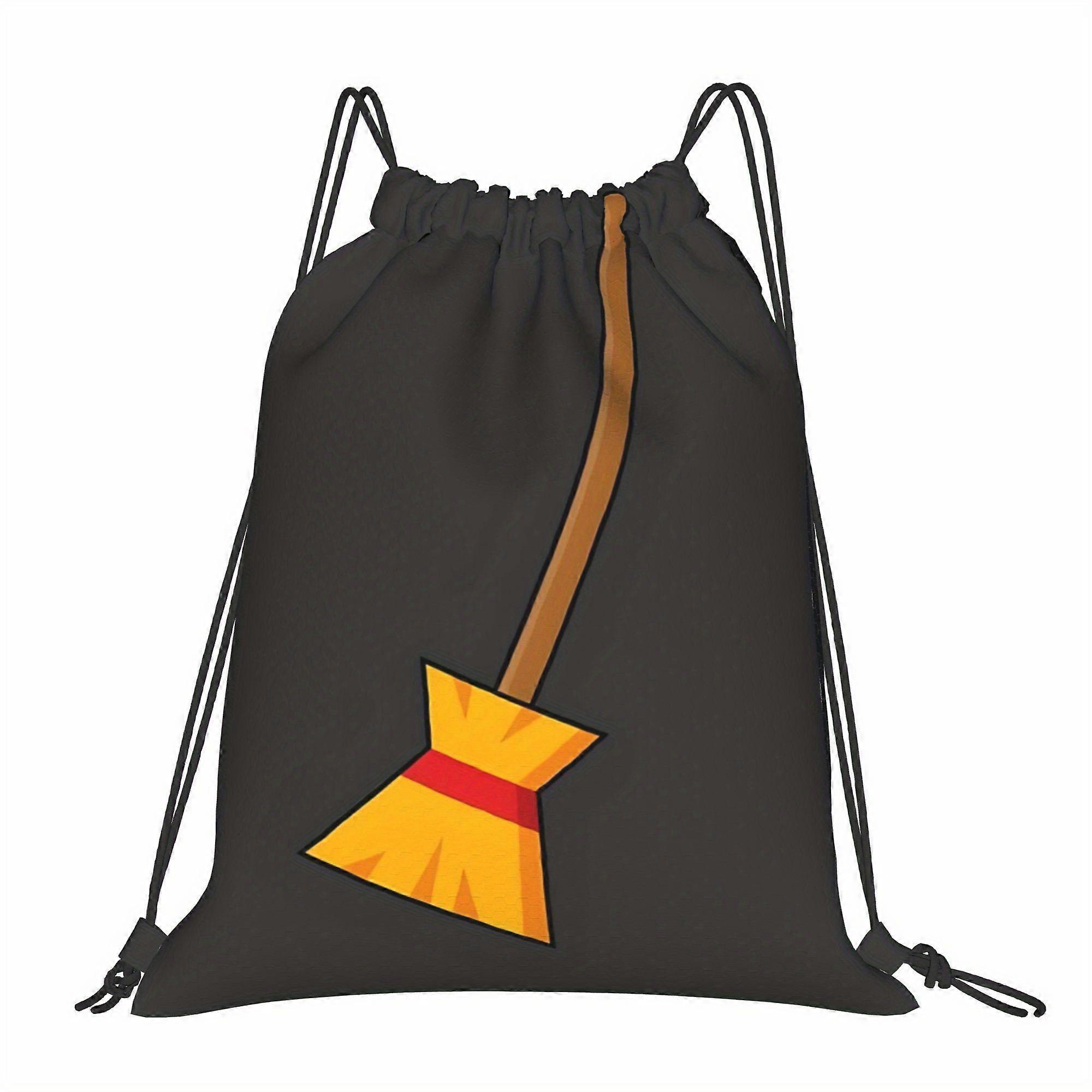 Witch Broom Drawstring Bags-Dwazs