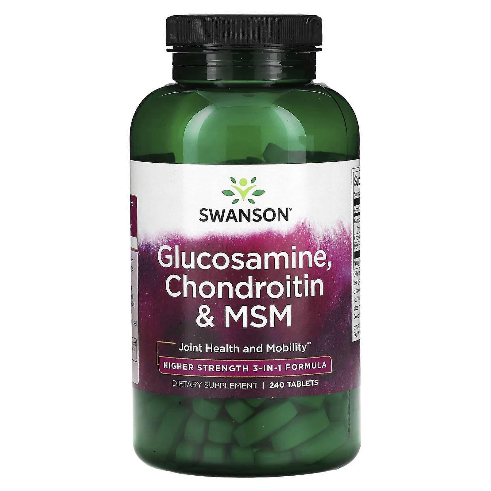 Swanson, Glucosamine, Chondroitin & MSM, 240 Tablets