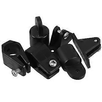 6pcs Marine Hardware Fitting Bimini Top Jaw Slide Cap Eye End Deck Hinges Pad Eye For Boat Canopy Accessories Yacht Parts Black