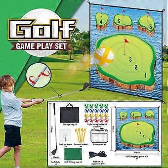 6.5ft Golf Chipping Game Mat Set - Stick Chip Balls & Oversized Target for Indoor/Outdoor Fun & Skill Improvement