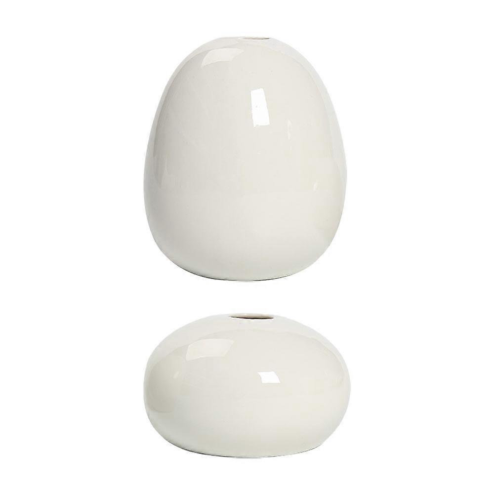 Creative Household Vase for Storage White Ceramic 6Pcs Set