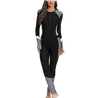 Full Body Scuba Rash Guard Dive Skin Uv Swimwear Sport Skins for Women, Long Sleeve One Piece Front Zipper Diving Wetsuit,Swimwear for Women