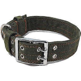 Collier de chien pour grands chiens Colliers pitbull Nylon Collier de chien épais robuste 1,5 po de large Collier tactique pour chien ArmyGreen L