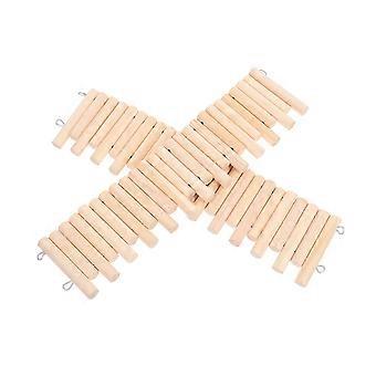 Hamster Climbing Toys Wooden Bridge Creates Play Space 4Pcs Set
