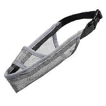 Muselière en nylon doux pour chiens à long museau, conception ergonomique Muselière pour chien en maille respirante La muselière sécurisée empêche la morsure, la mastication et l’aboiement, anti-morsure