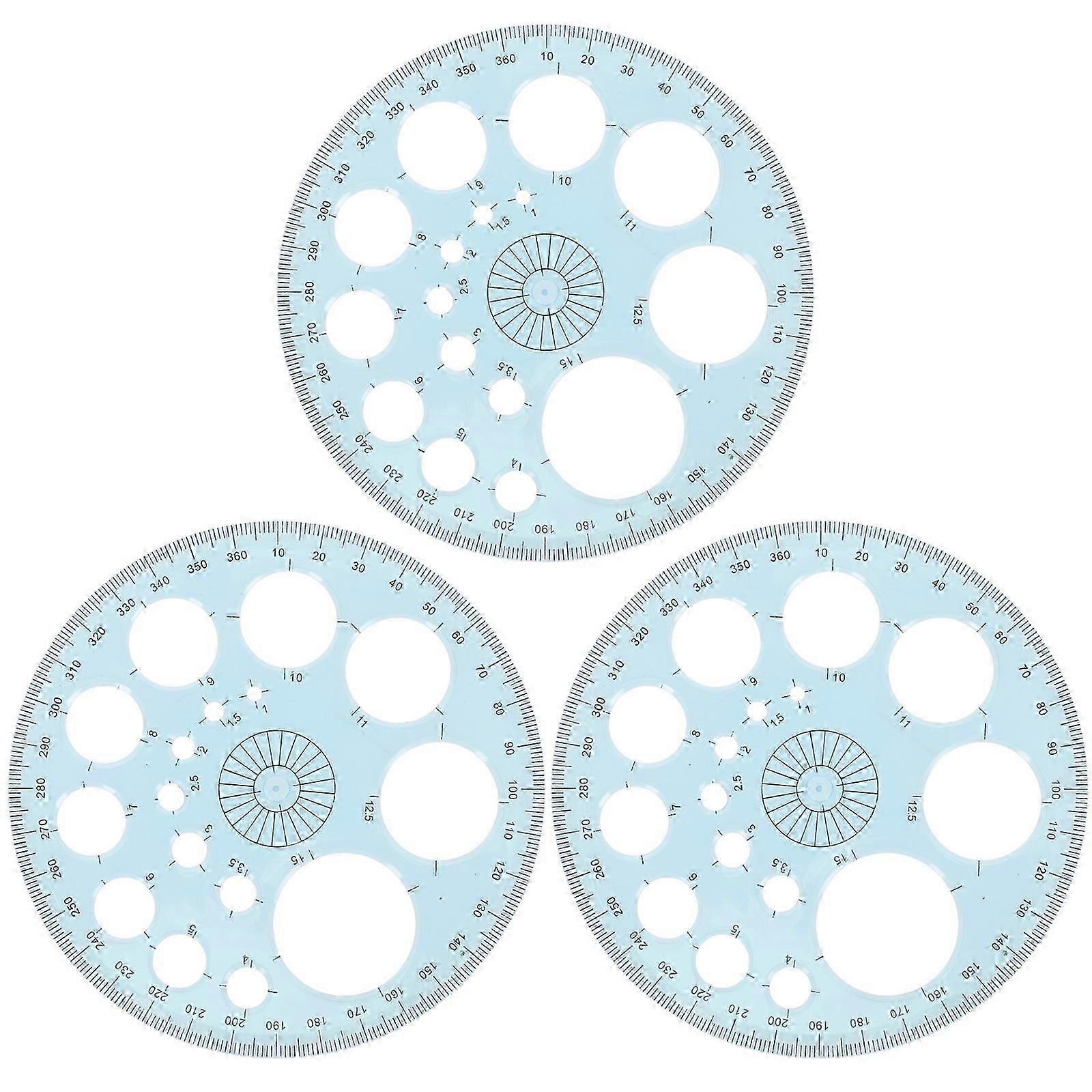 3pcs Geometry Protractors 360 Degree Protractor Swing Arm Angle Protractor
