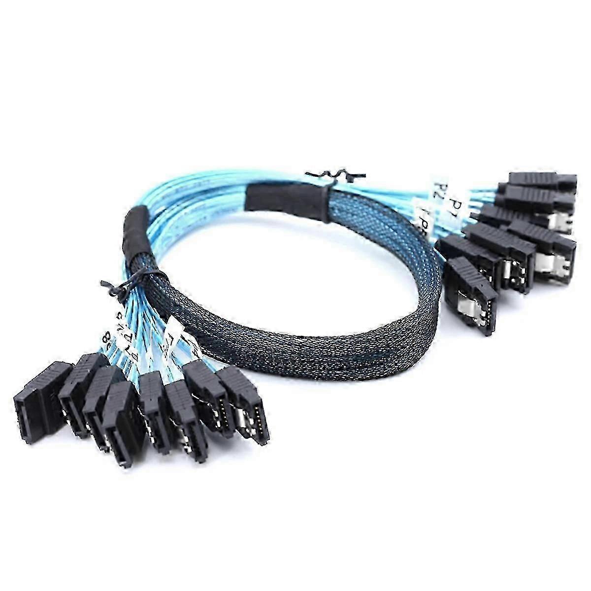 8 Pcs SATA 3.0 6Gbps Data Cable Set for HDD SSD
