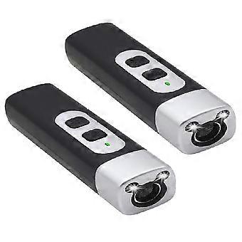 2pcs Black Anti Barking Device for Dogs Portable Dog Bark Deterrent Device with LED Flashlight for Outdoor,for Small Medium Large Dog