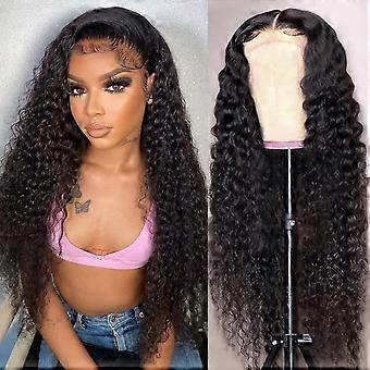 24 Inch Human Hair Lace Front Wig Deep Wave for Black Women Pre Plucked with Baby Hair