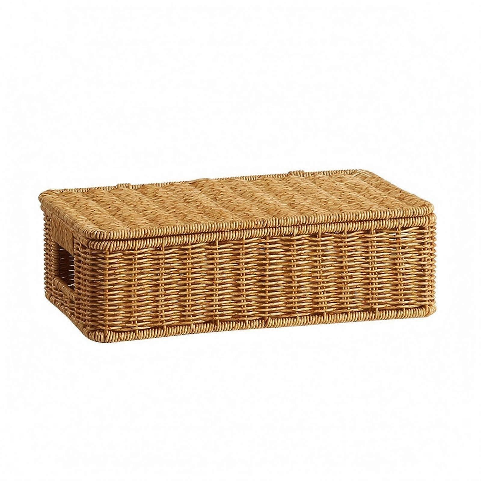 Rattan Storage Box with Lid Rattan Storage Box Rectangular Lidded Wicker Basket