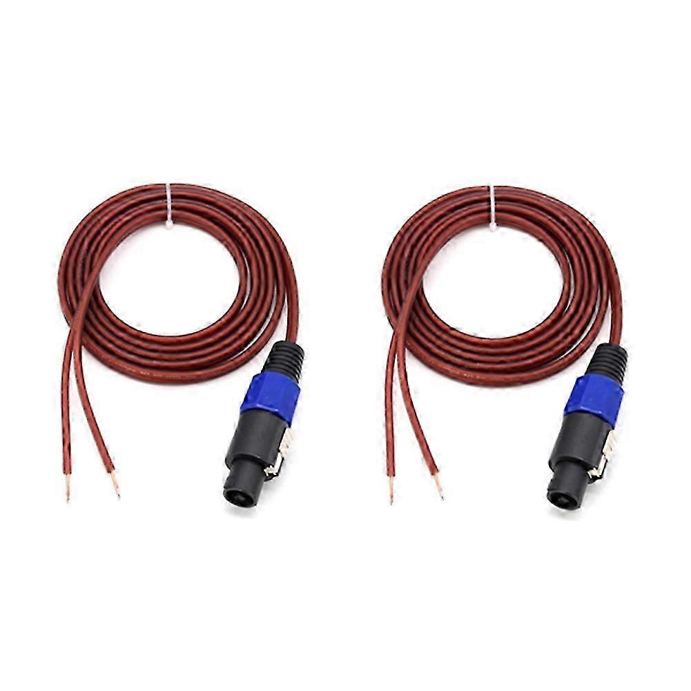 2Pcs Speakon Speaker Cable Bare Wire Open End Cable, Wire Audio Cord