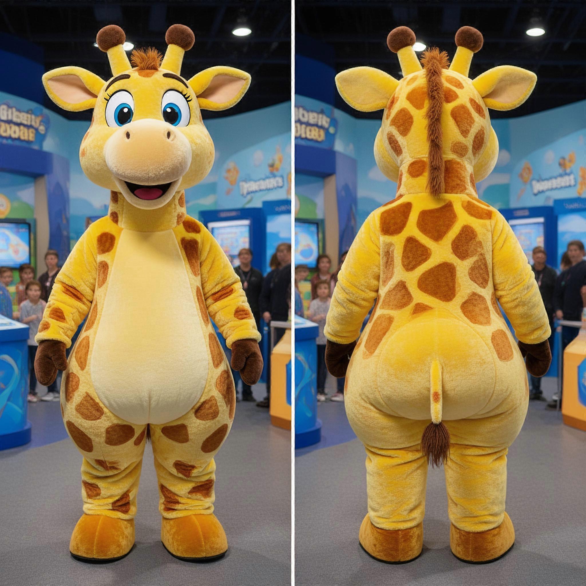 MASTICOT Pastel Velvety Giraffe Mascot
