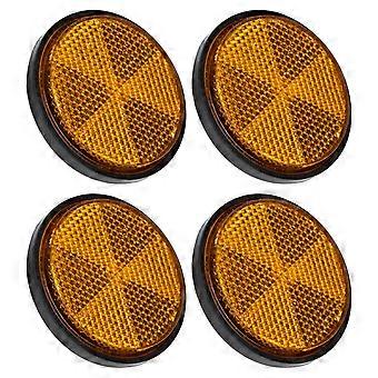 Fahrradlampenreflektor, Kunststoffreflektor für Fahrräder, 4-teiliges Set reflektierendes Warnwerkzeug