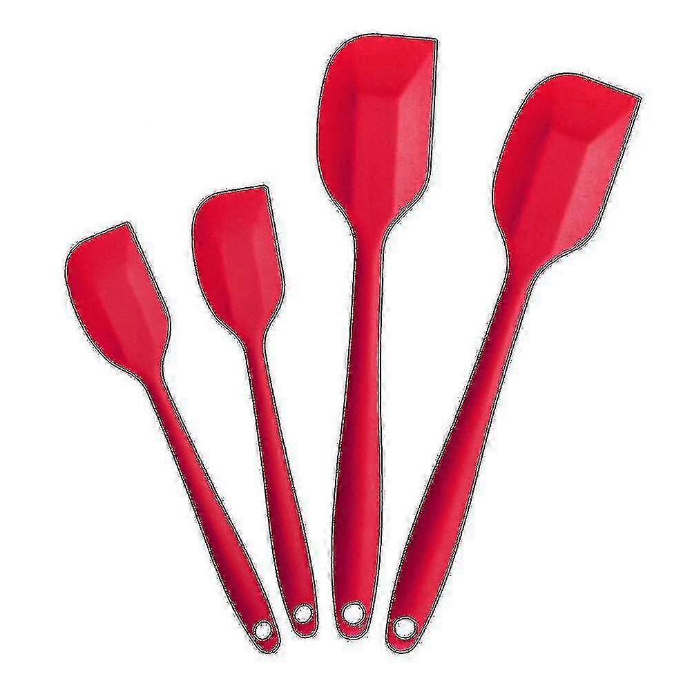 4pcs/set Multifunction Silicone Spatula Grip Scraper Cutter Kitchen Gadget