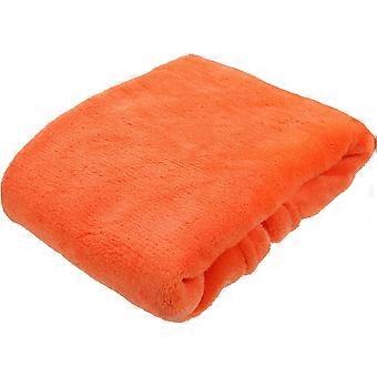 Gorgeous Flannel Fleece Pet Blanket Cozy Towel Solid Color Pet Blanket(Orange)