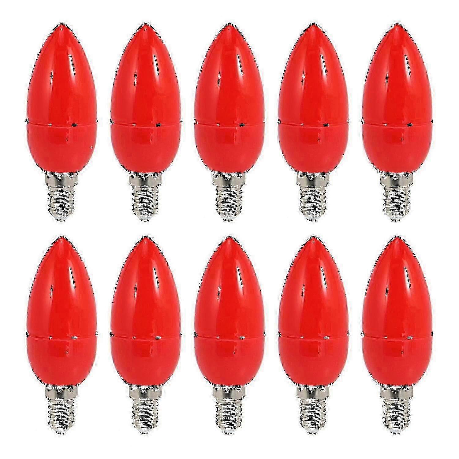 10pcs E14 LED Candle Light Bulbs Red Energy Efficient Lighting