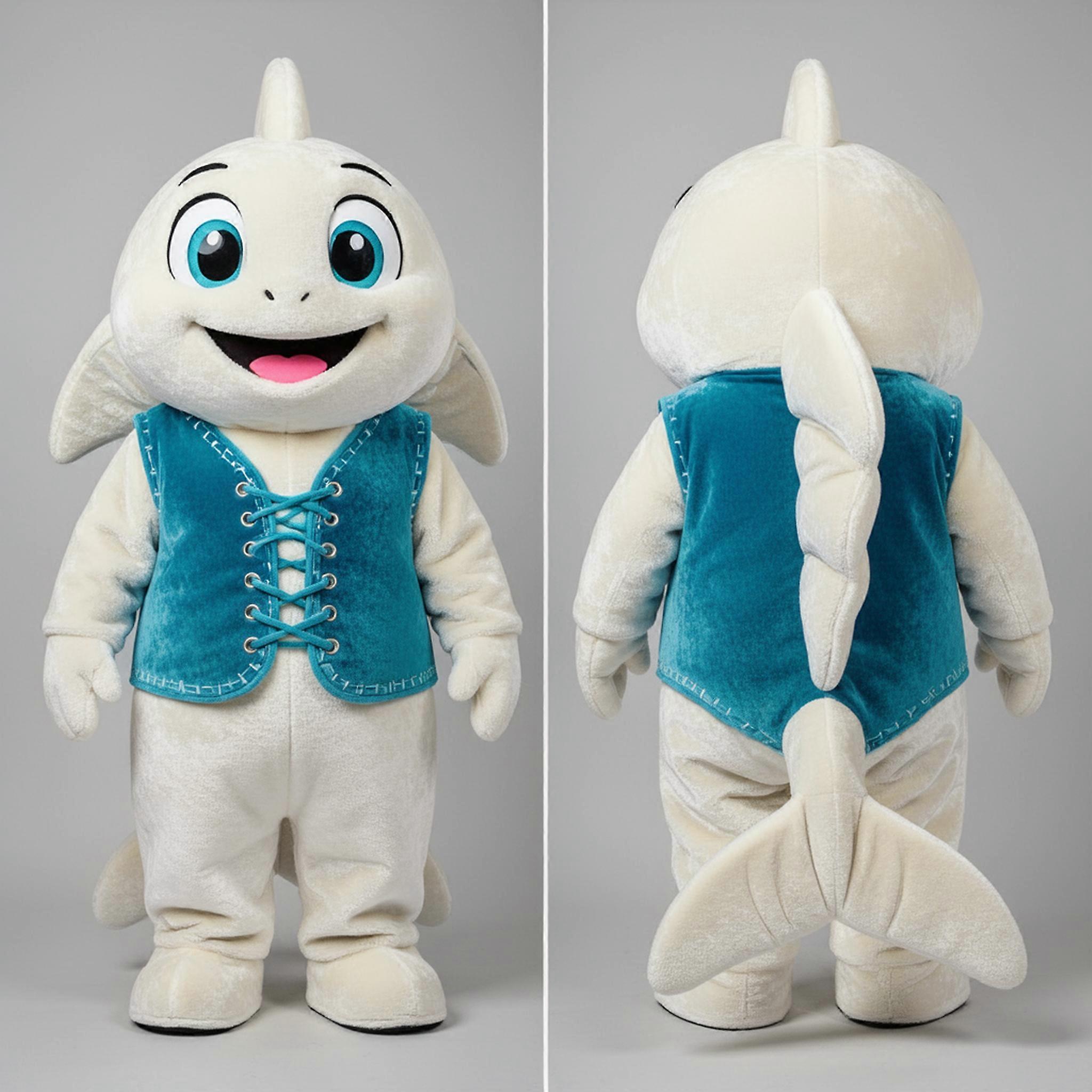 MASTICOT Pearl White Friendly Ray Mascot