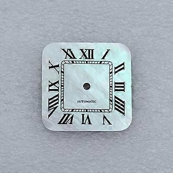 23,5 mm:n NH05 MOP-naisten kellotaulu, ei logoa, neliönmuotoiset roomalaiset merkit Seiko Cartier Santos -automaattikoneiston Lady Case -moduuliosille