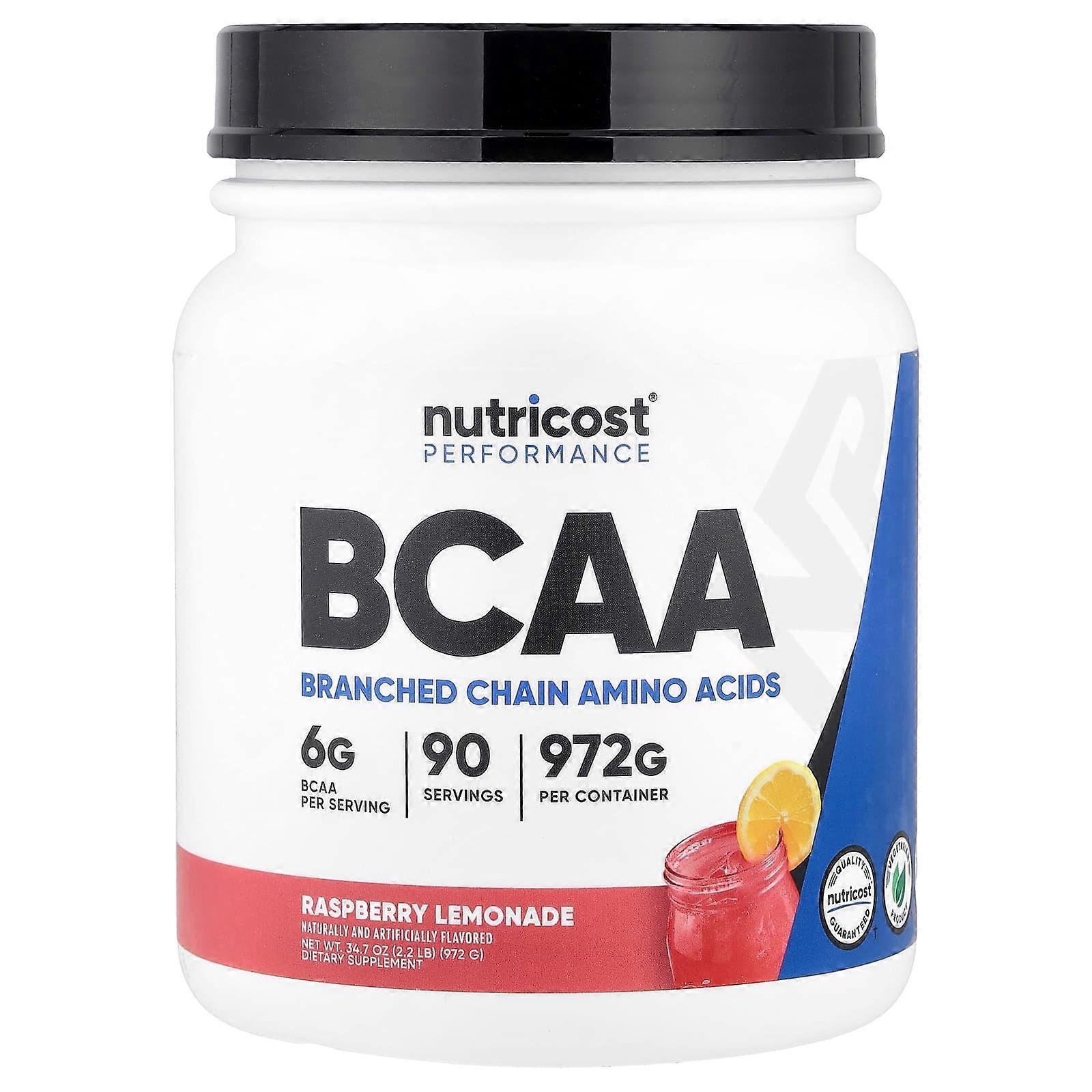 Nutricost, Performance, BCAA, Hallonlemonad, 990 g
